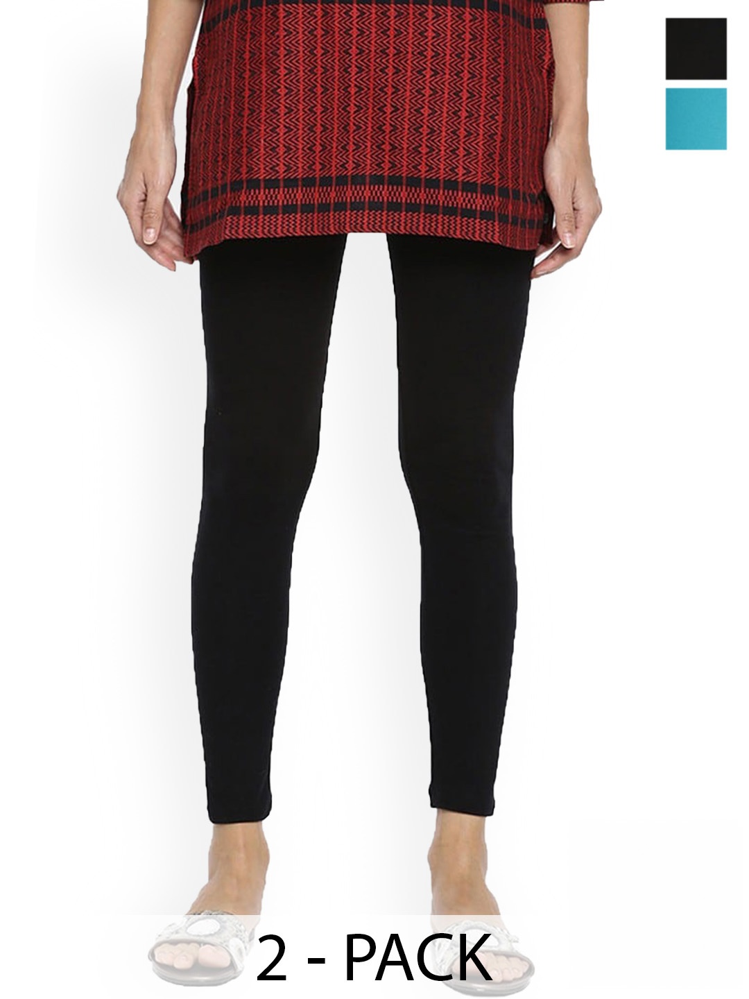 

FUBAR Pack Of 2 Ankle Length Leggings, Black