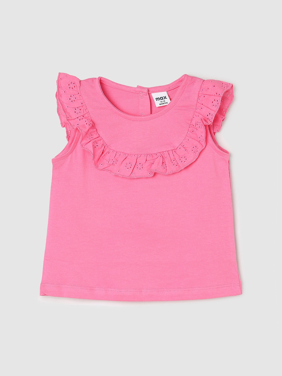 

max Infants Girls Pure Cotton Top, Pink
