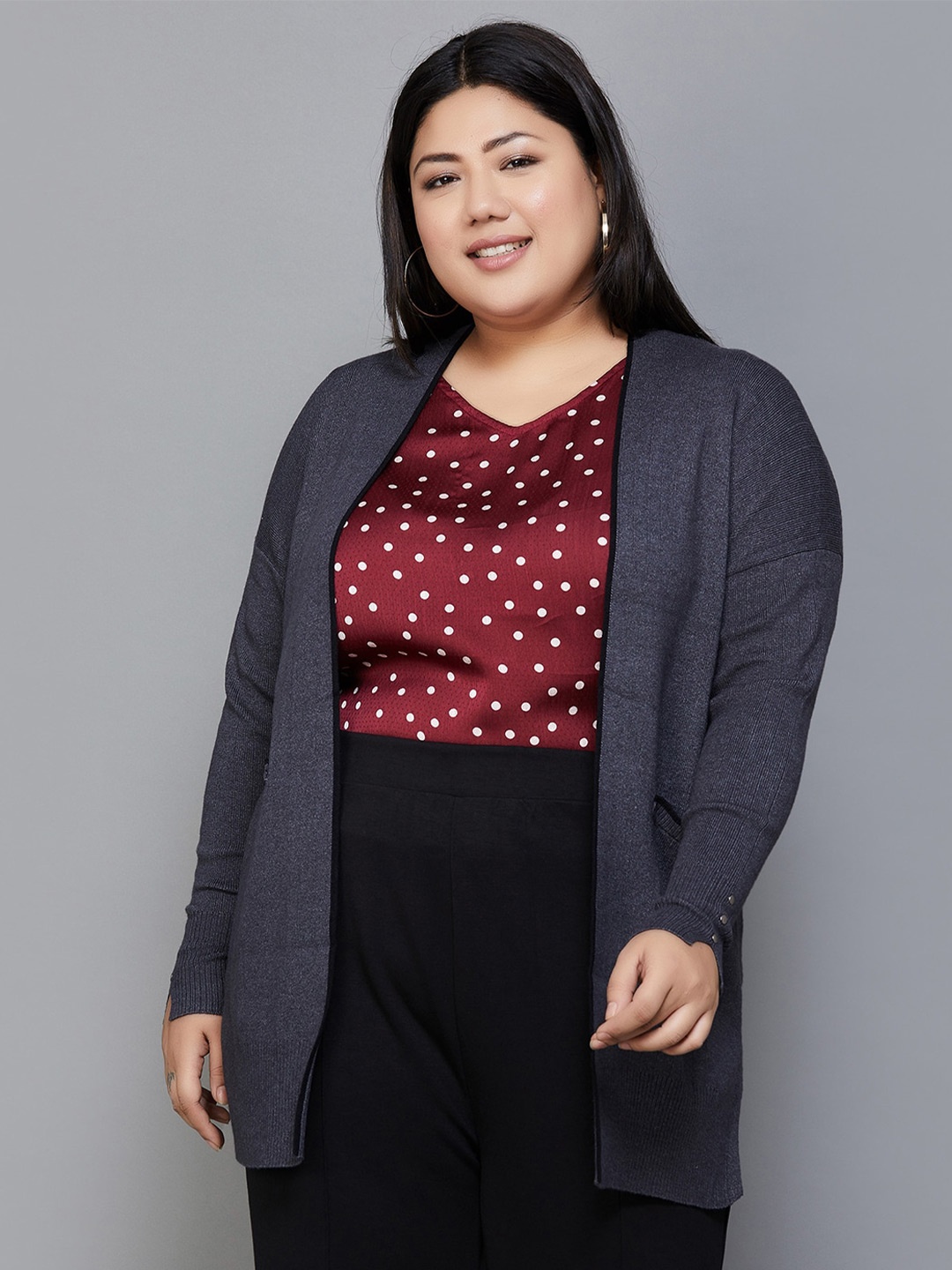 

Nexus by Lifestyle Plus Size Printed Top, Black