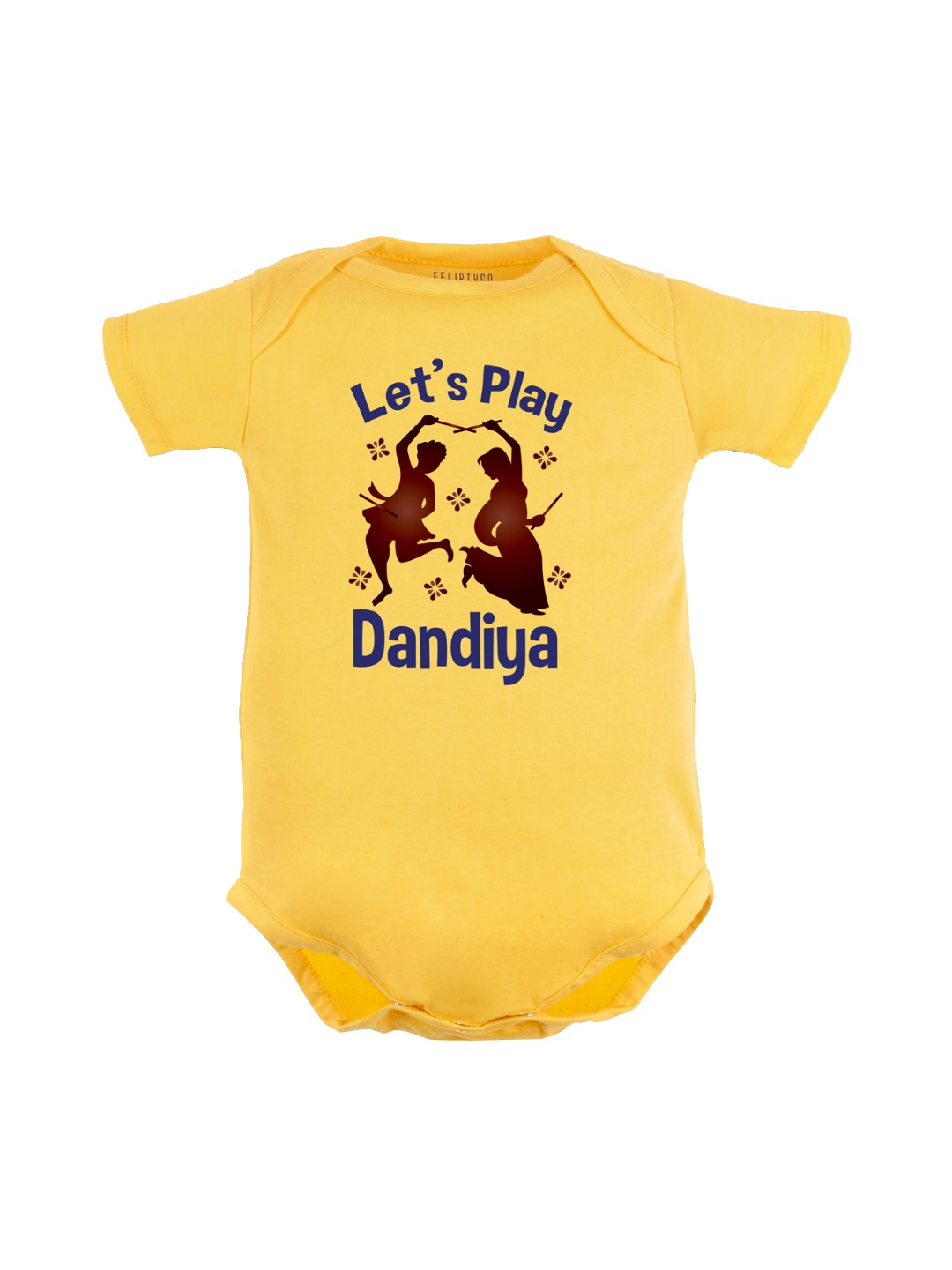

FFLIRTYGO Infants Graphic Printed Pure Cotton Bodysuit, Yellow