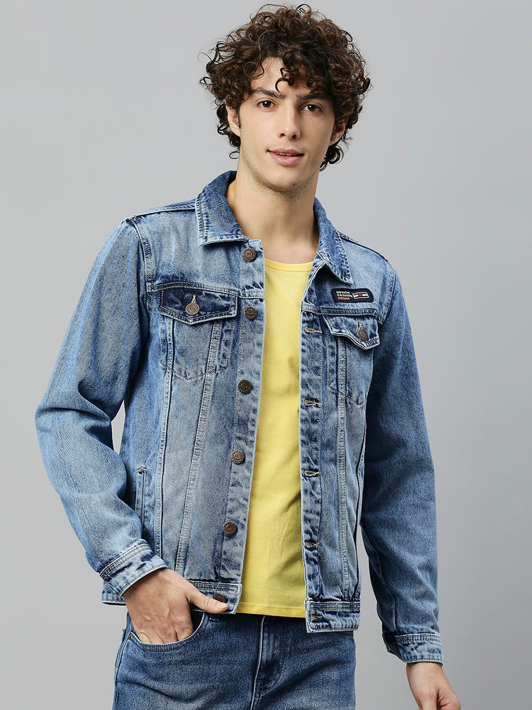 

High Star Washed Denim Jacket, Blue