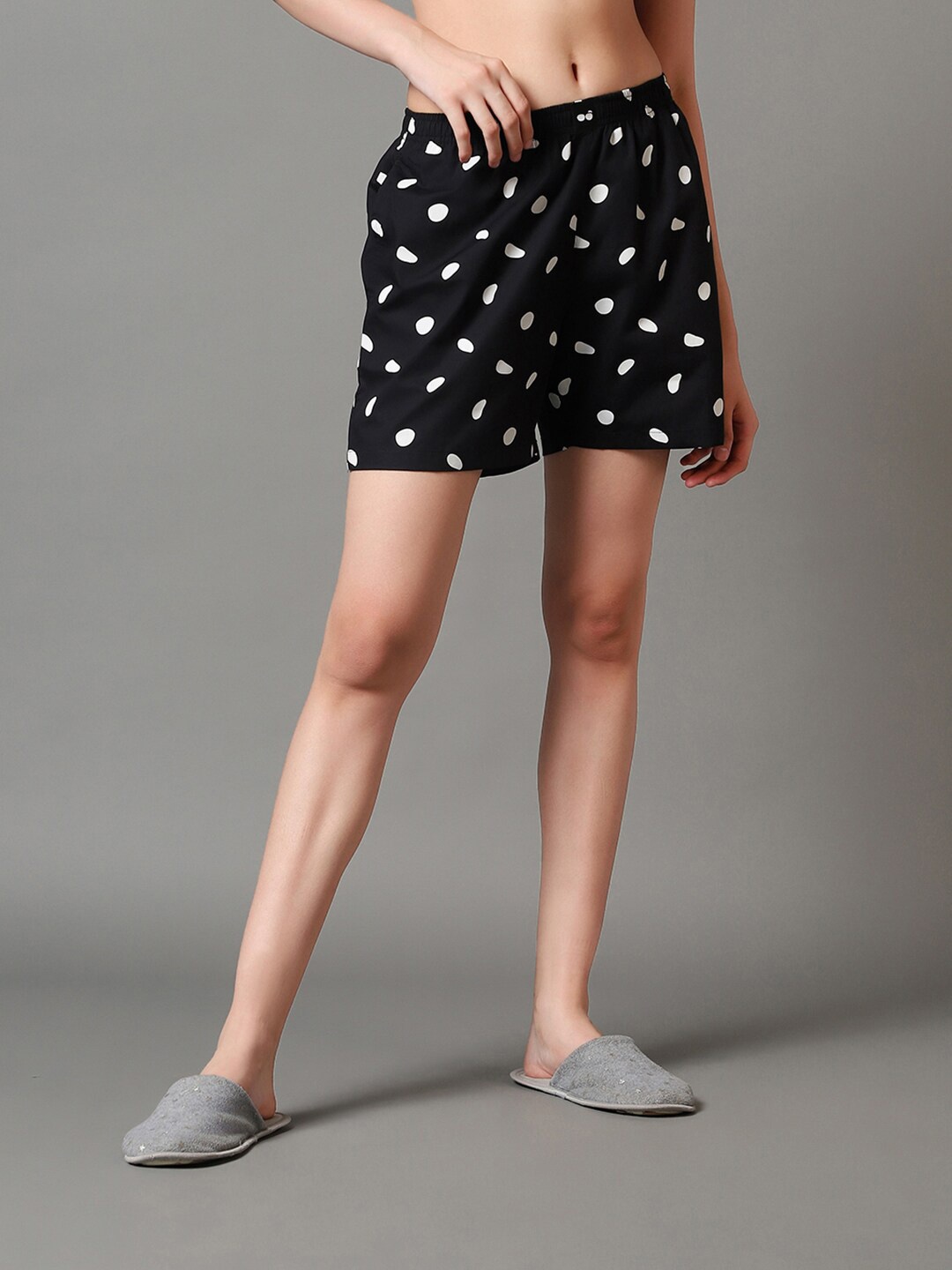 

Bewakoof All Over Polka Printed Boxer Shorts, Black