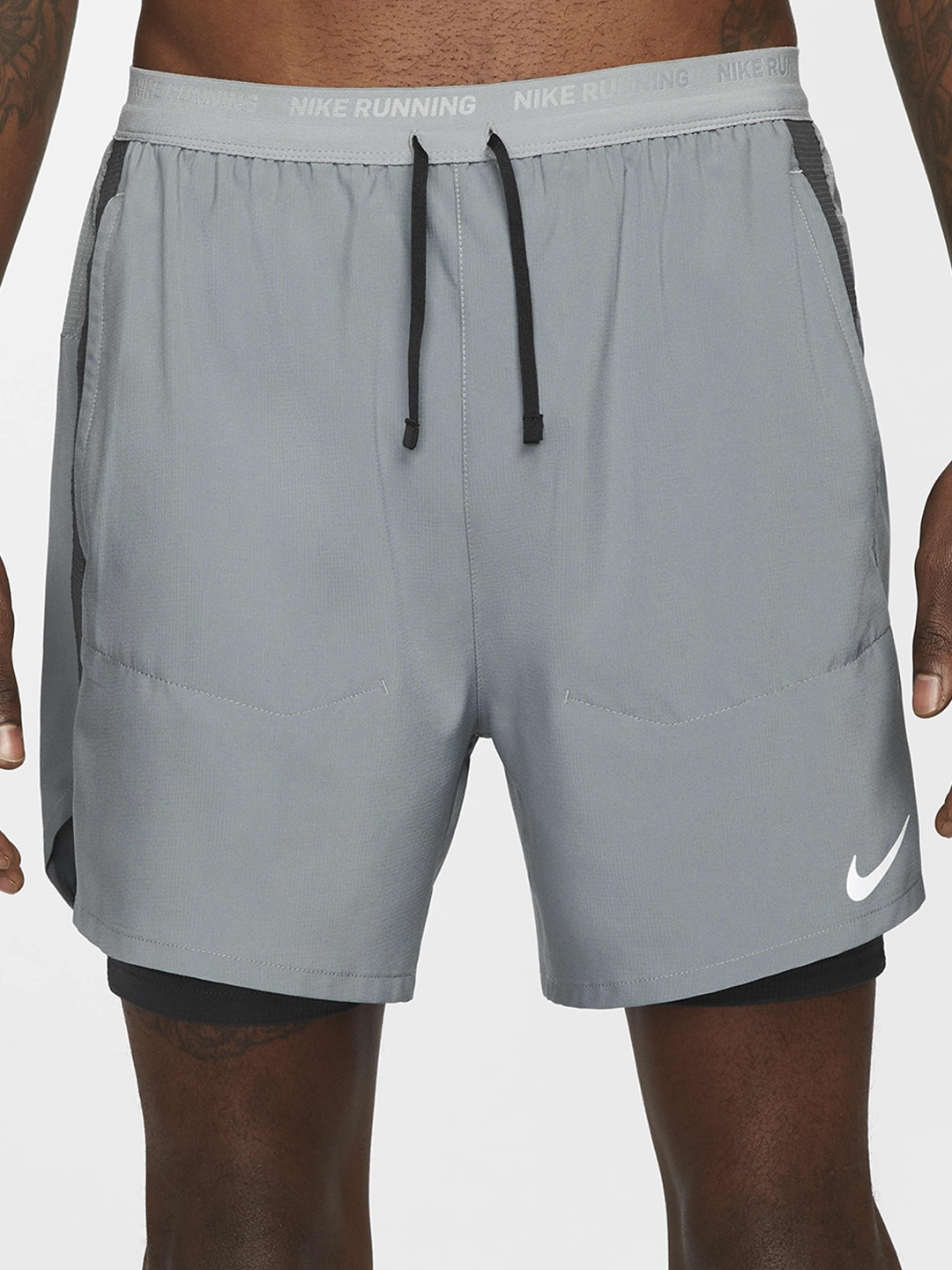 

Nike Dri-FIT Stride Men Hybrid Running Shorts, Grey