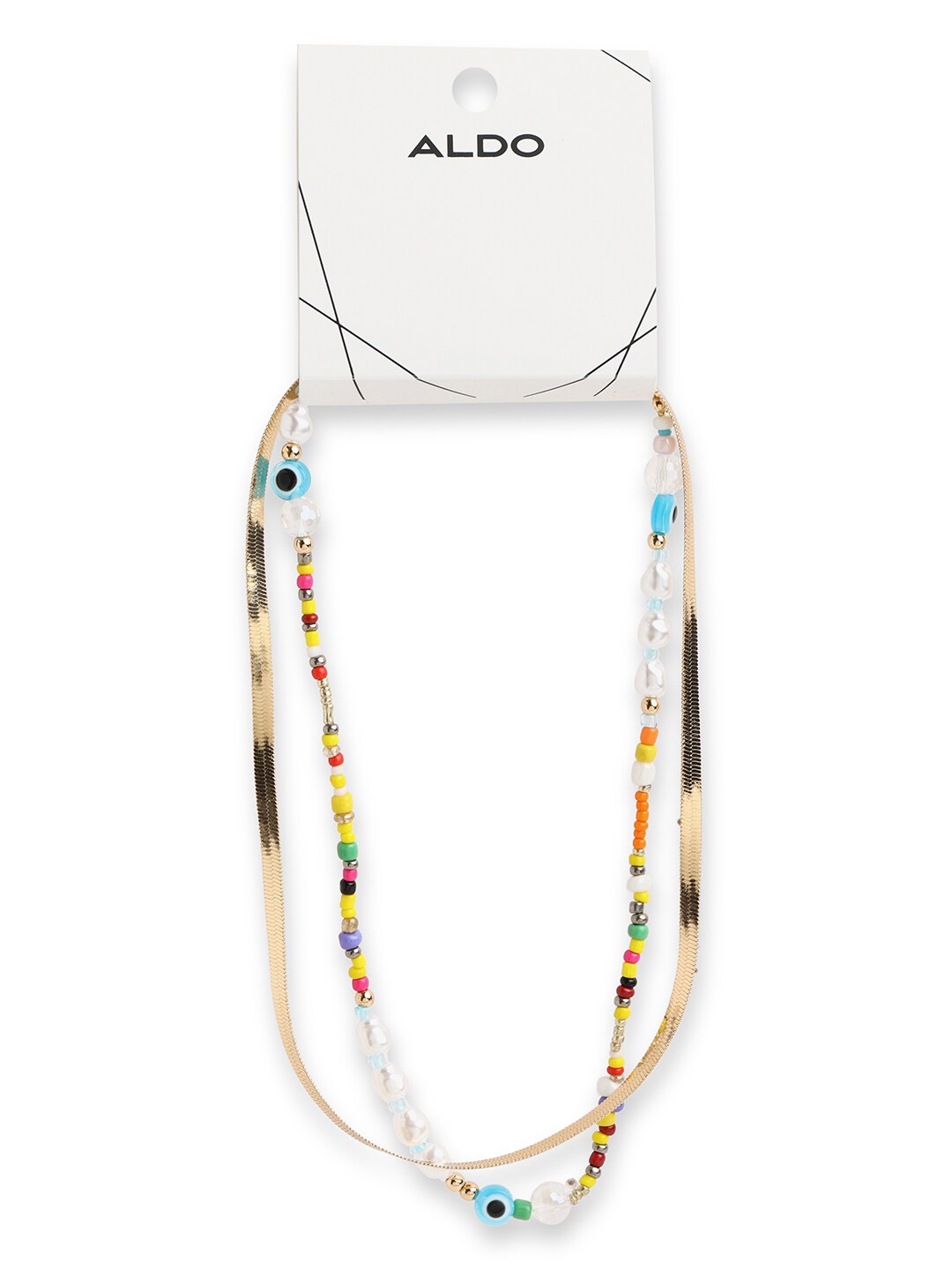 

ALDO Artificial Beads Studded Necklace, Gold