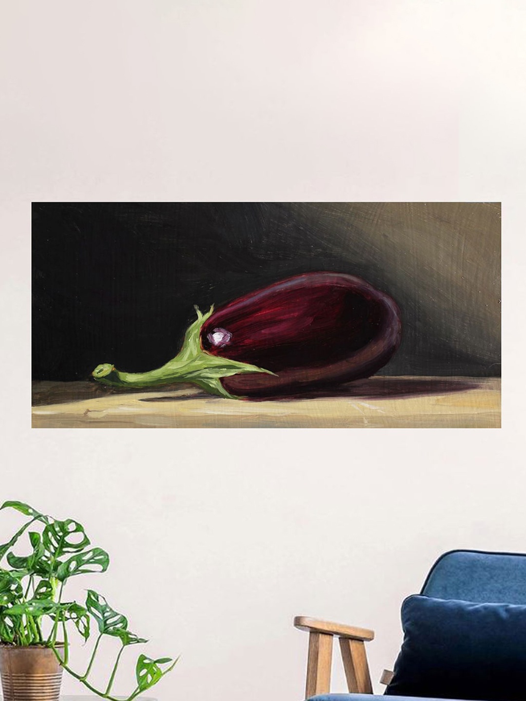 

Gallery99 Purple Brinjal Oil Painted Canvas Rolled Unframed Wall Art