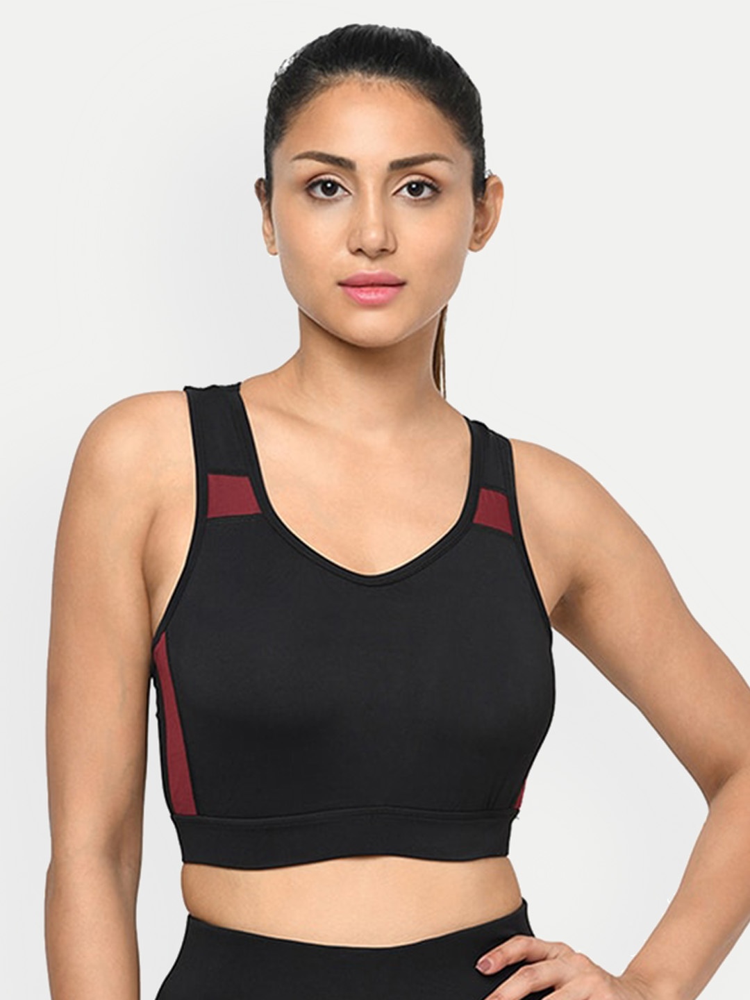 

URKNIT High-Rise Padded Non-Wired Tracksuits, Black