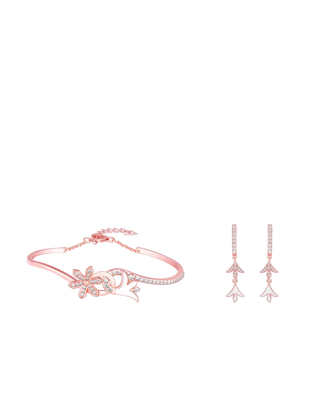 

GIVA 92.5 Sterling Silver Rose Gold-Plated Bhumi Embracing Musli Jewellery Set