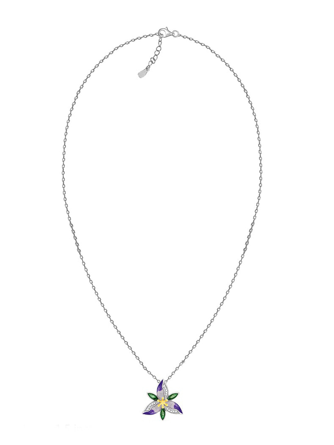 

GIVA 92.5 Sterling Silver Rhodium-Plated Bhumi Convertible Trillium Jewellery Set