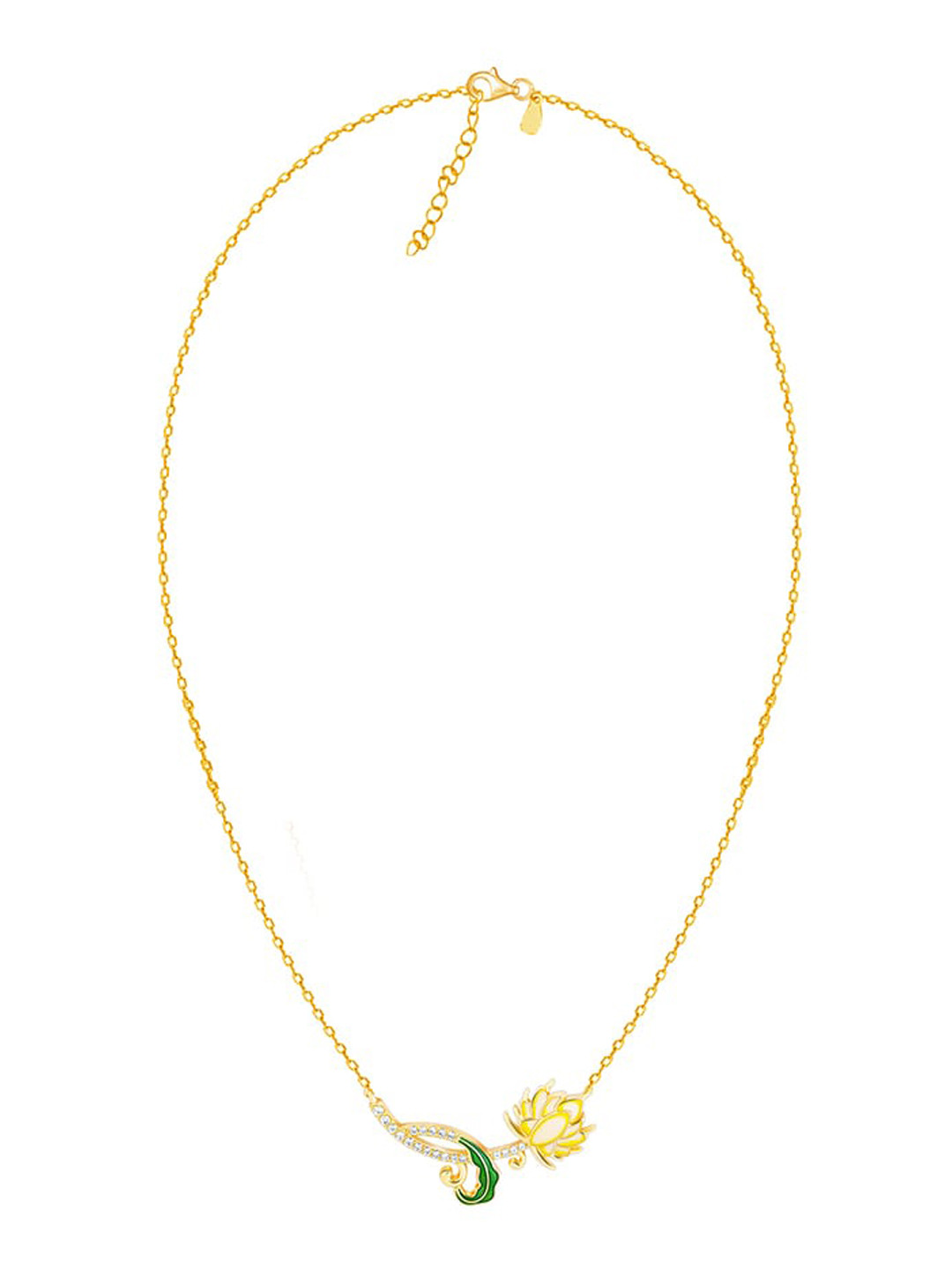 

GIVA 92.5 Sterling Silver Gold-Plated Bhumi Brilliant Brahma Kamal Jewellery Set