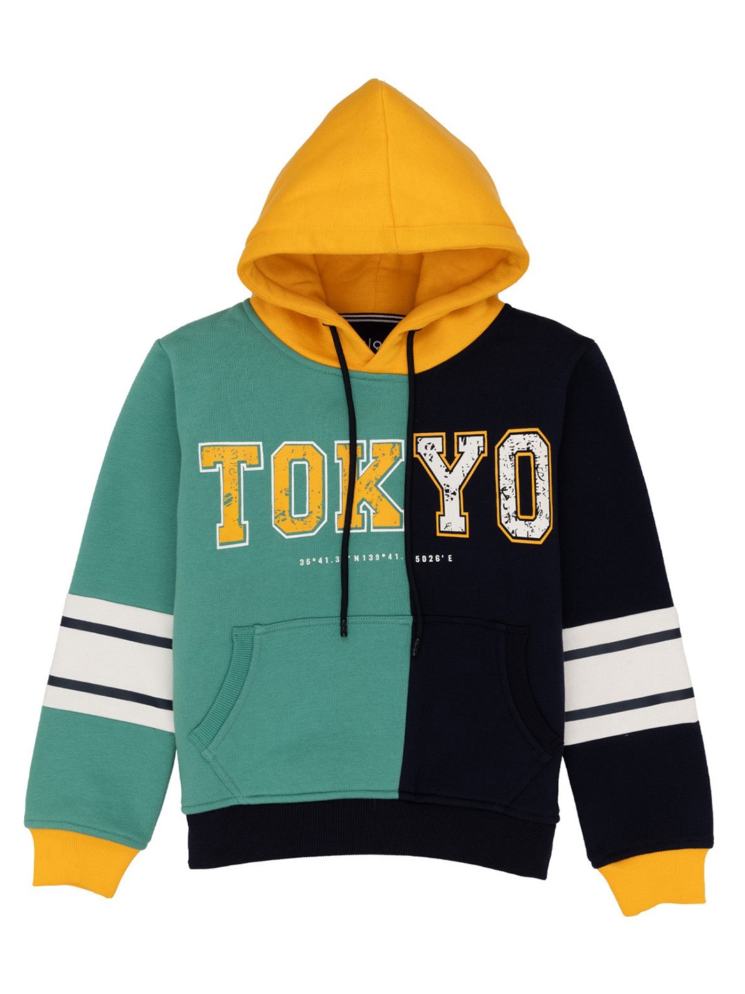 

Status Quo Boys Colourblocked Hooded Sweatshirt, Green