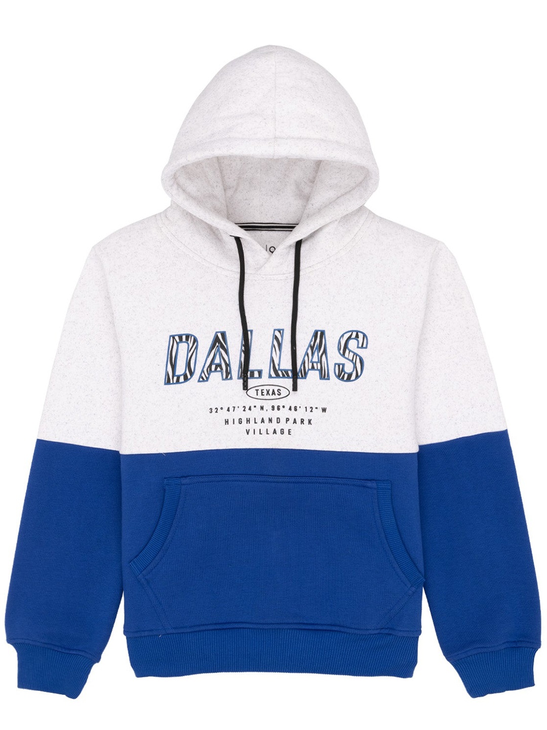 

Status Quo Boys Colourblocked Hooded Cotton Sweatshirt, Blue