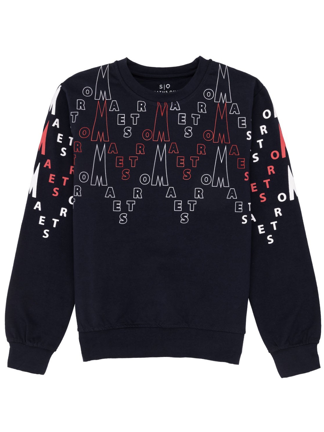 

Status Quo Boys Printed Cotton Sweatshirt, Navy blue