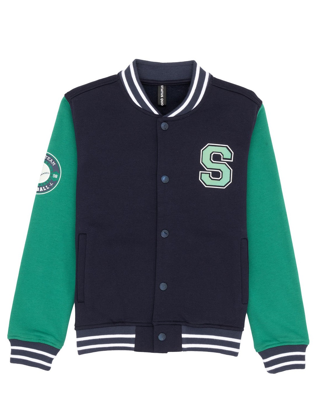 

Status Quo Boys Cotton Front Open Sweatshirt, Navy blue