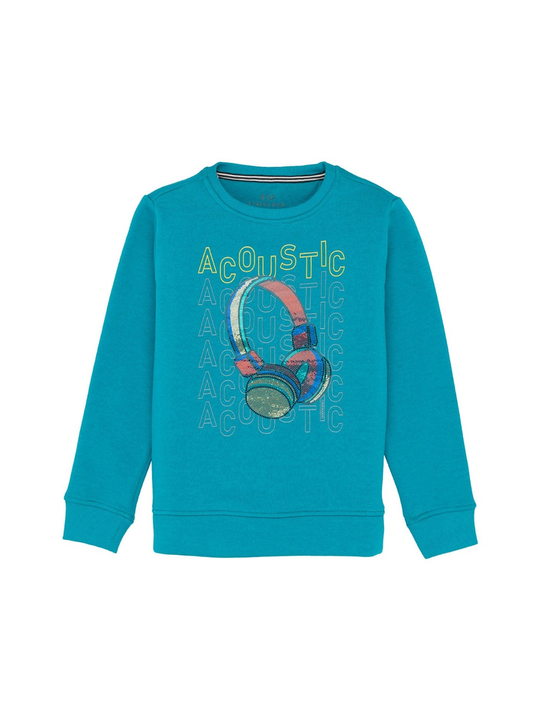

Status Quo Boys Graphic Printed Cotton Pullover Sweatshirt, Blue