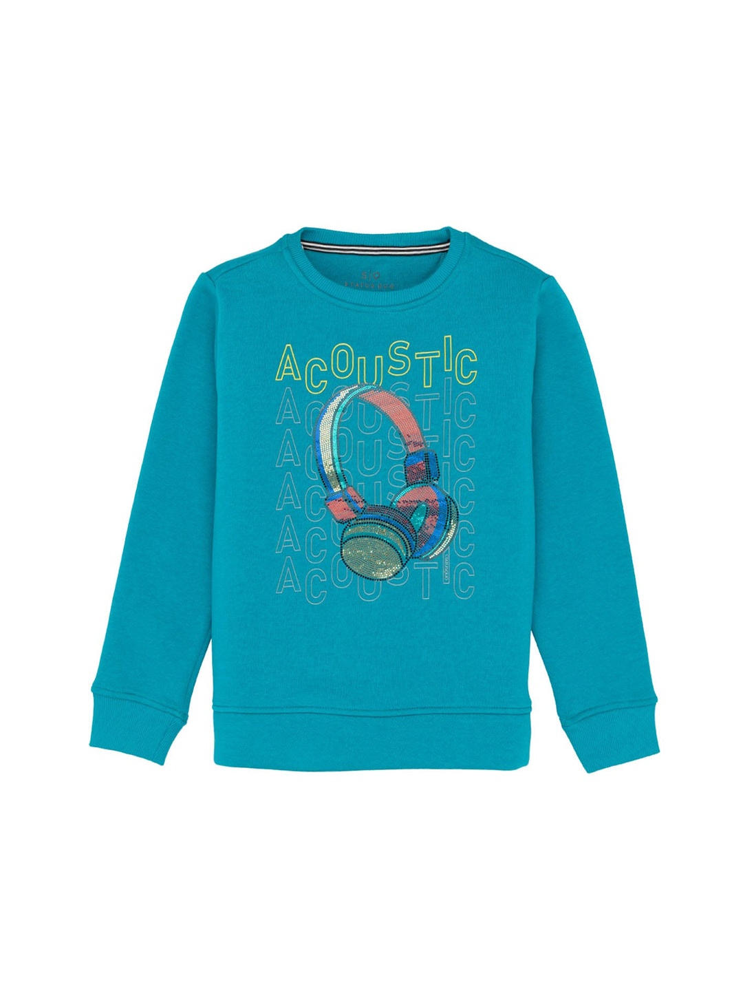 

Status Quo Boys Graphic Printed Cotton Pullover Sweatshirt, Blue