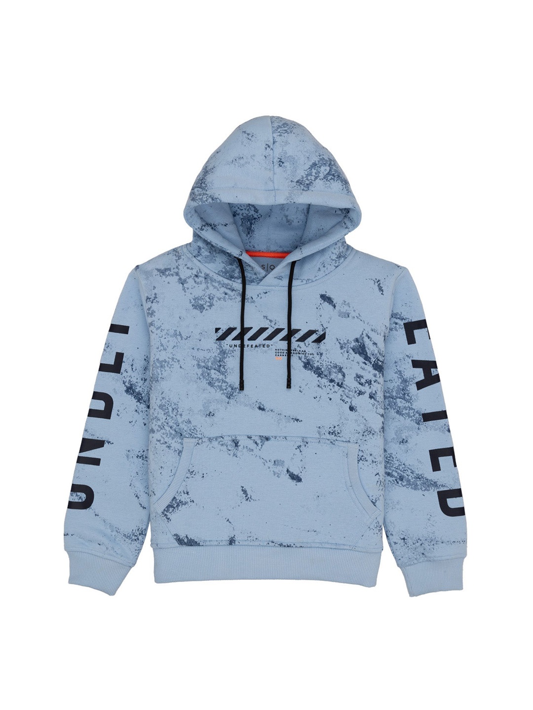 

Status Quo Boys Abstract Printed Hooded Pullover, Blue