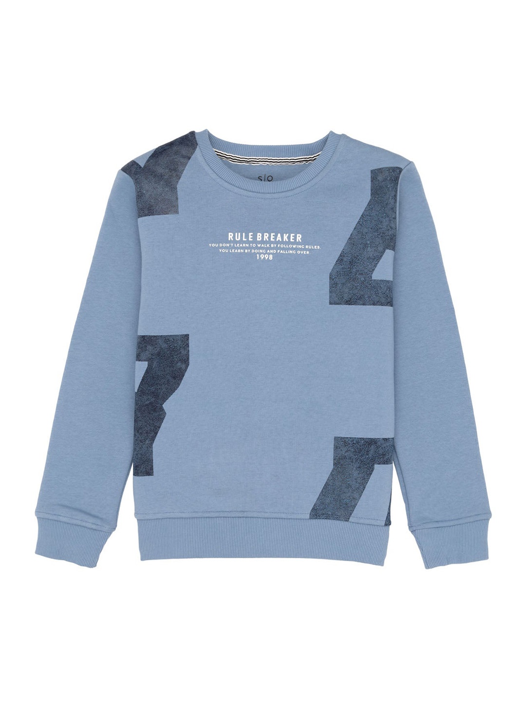 

Status Quo Boys Abstract Printed Pullover, Blue