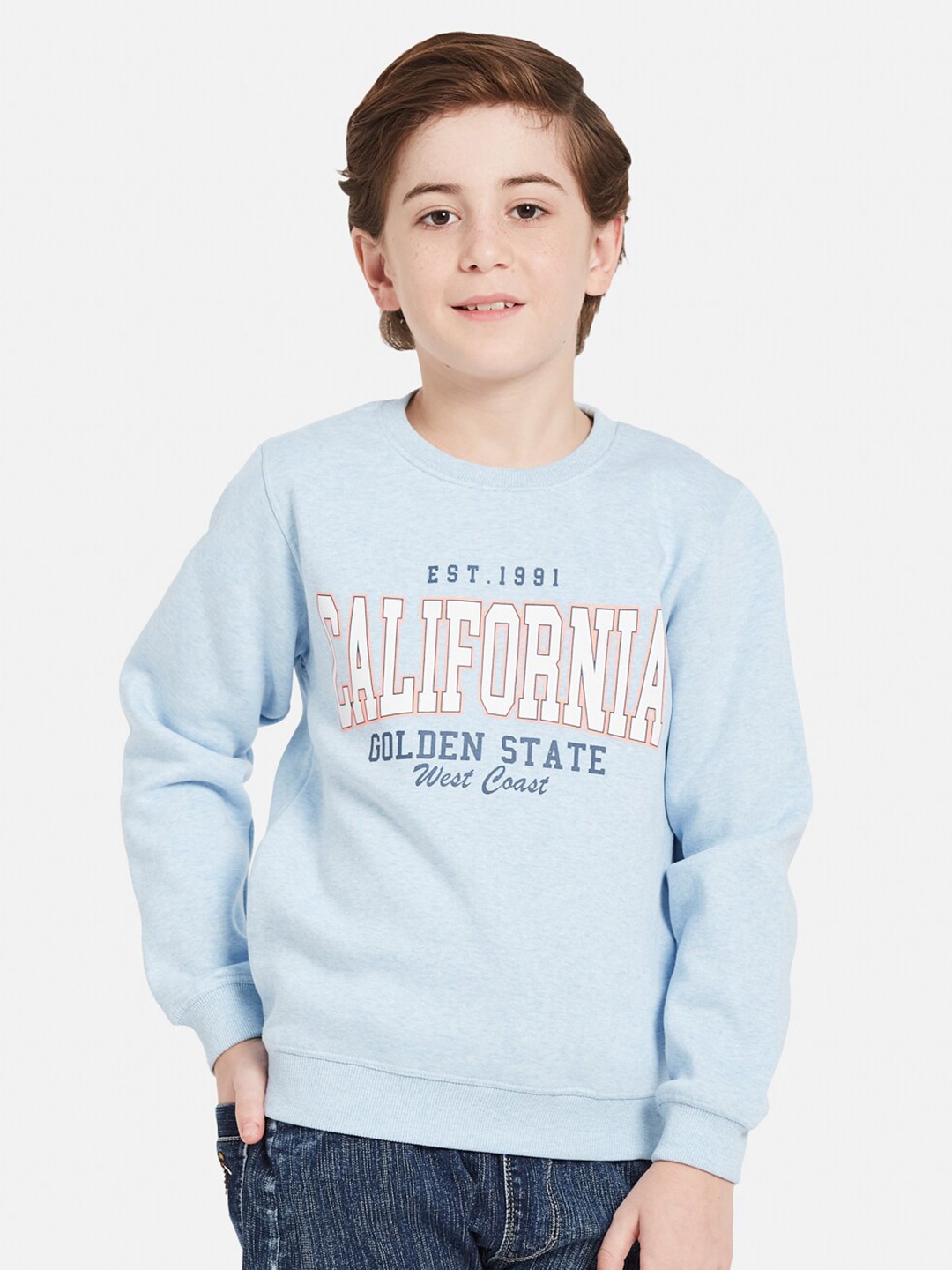 

Octave Boys Typography Printed Sweatshirt, Blue