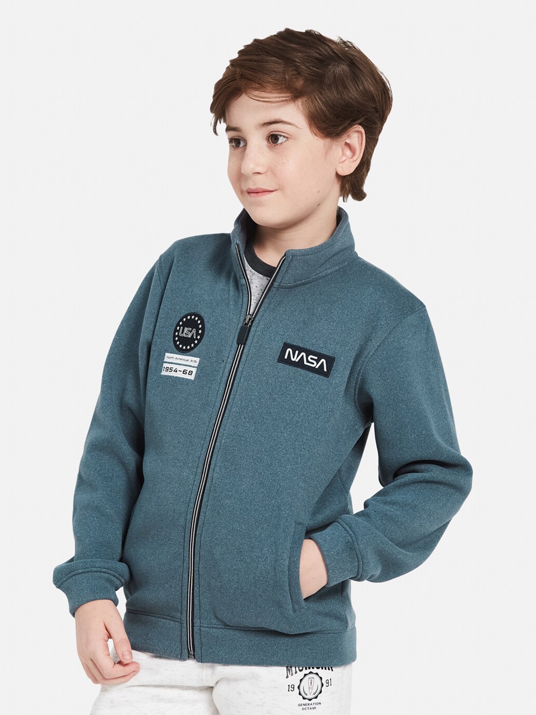 

Octave Boys Mock Collar Fleece Sweatshirt, Blue