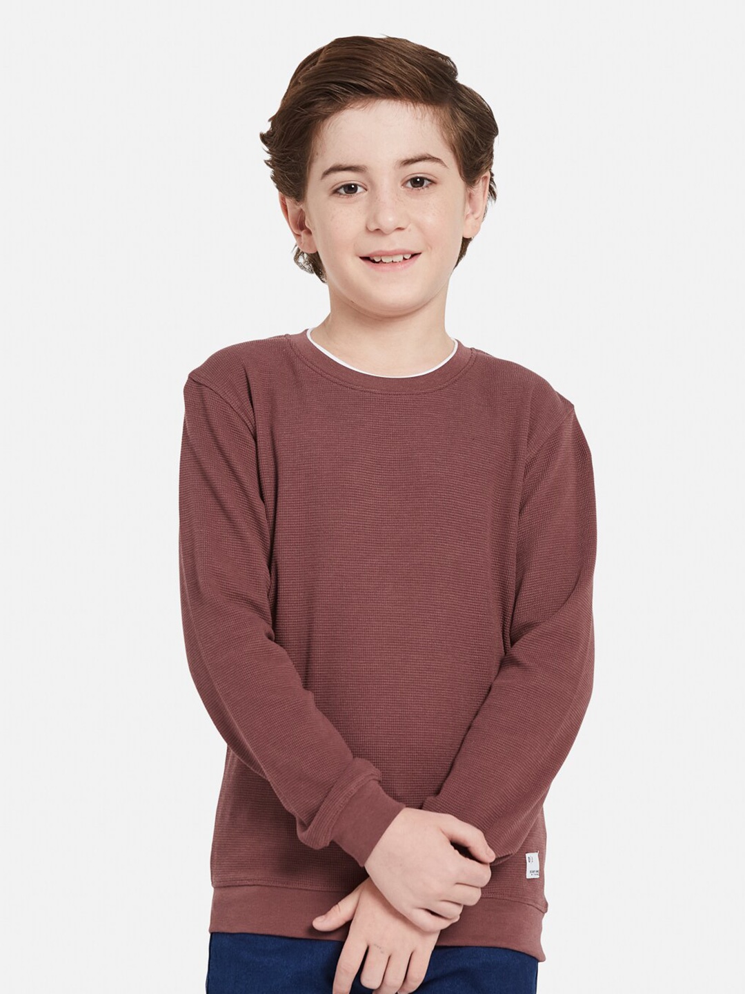 

Octave Boys Round Neck Sweatshirt, Maroon