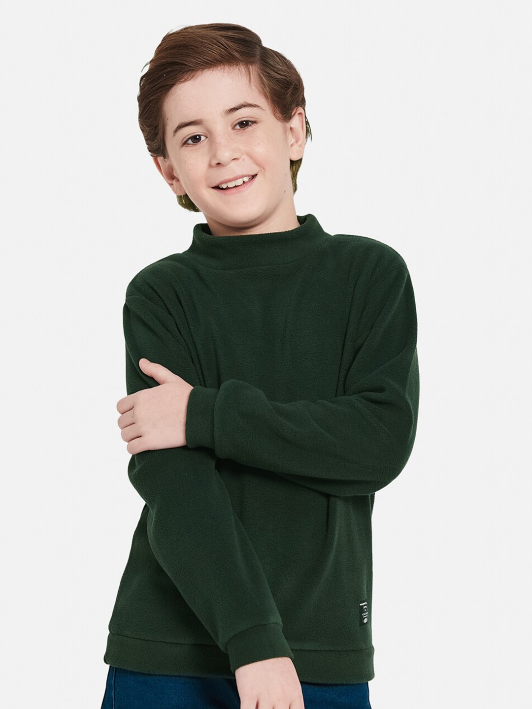 

Octave Boys Mock Collar Fleece Sweatshirt, Green