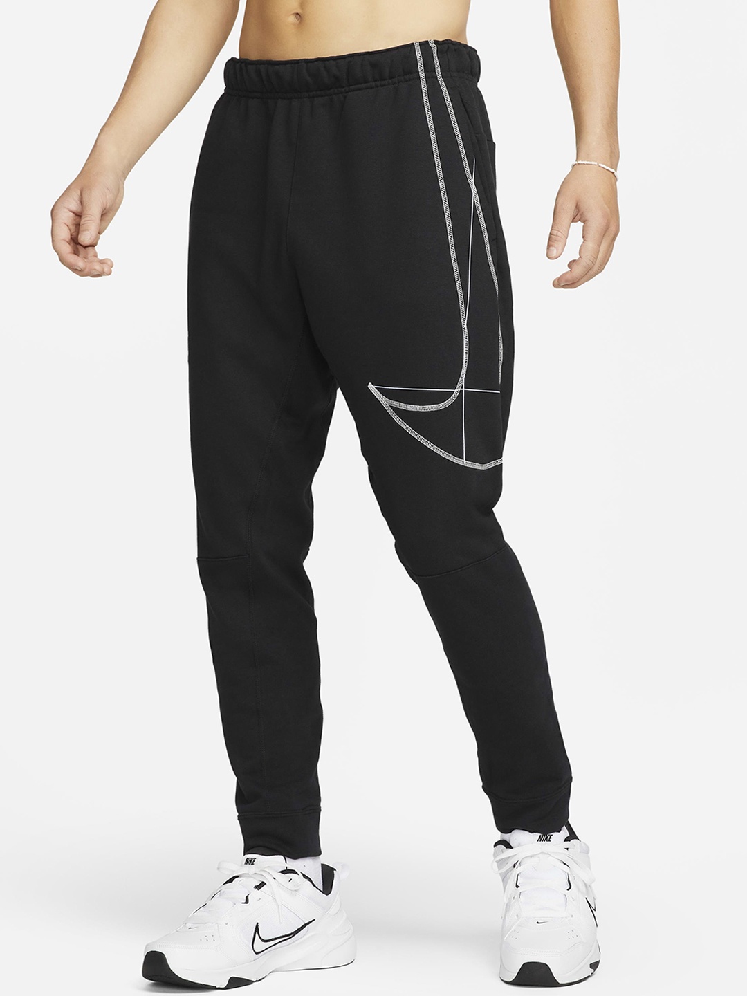 

Nike Men Black Dri-FIT Trackpants