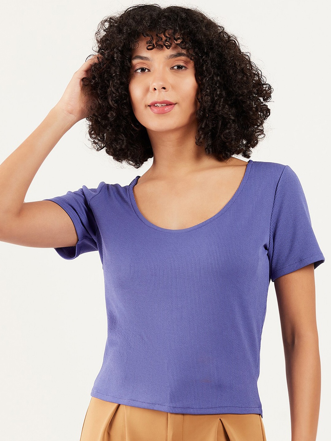 

Athena Immutable Scoop Neck Short Sleeves T-shirt, Blue