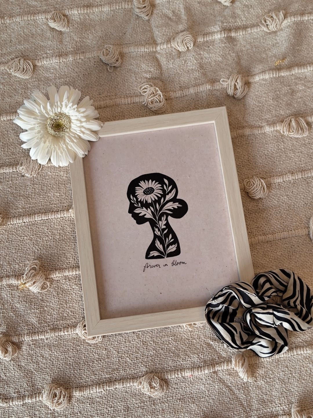 

HYPPY Black & White Forever in Bloom Painting Framed Wall Art