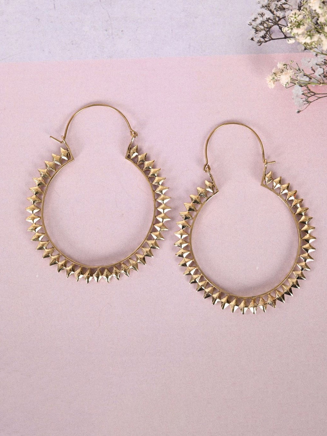 

NVR Gold-Plated Circular Hoop Earrings