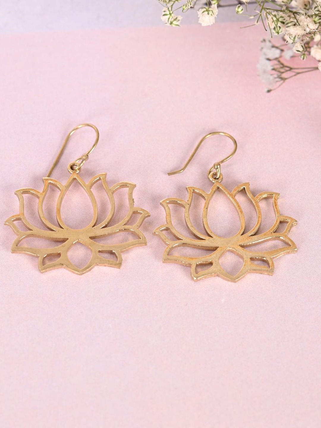 

NVR Gold-Plated Contemporary Drop Earrings