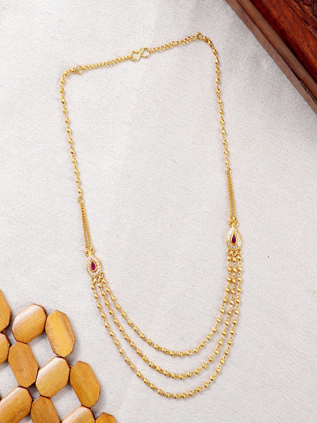 

UNIVERSITY TRENDZ Gold Plated Layered Necklace