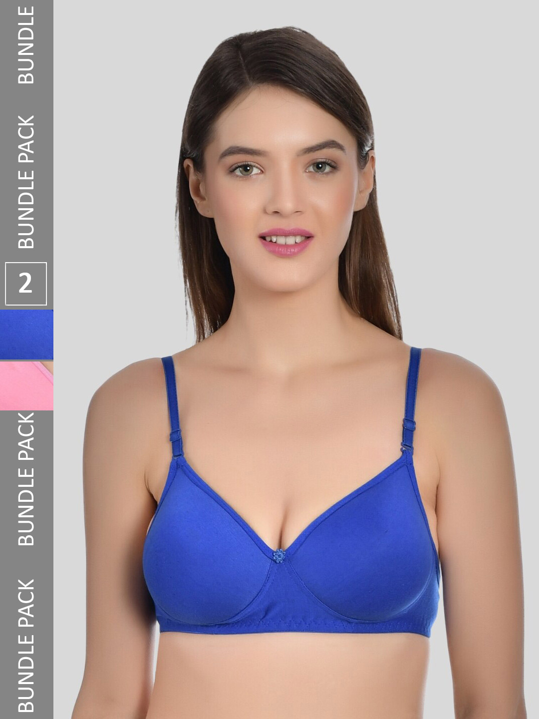 

Aimly Pack Of 2 Full Coverage Heavily Padded Bra, Blue