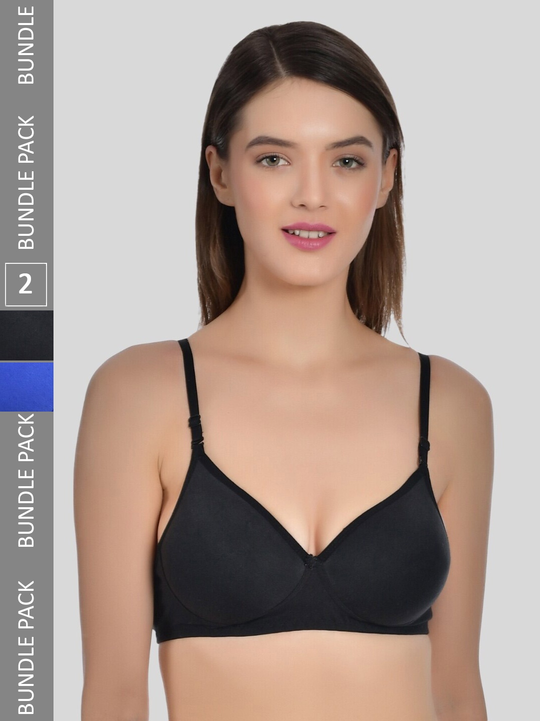 

Aimly Pack of 2 Full Coverage Heavily Padded Bra With All Day Comfort, Black