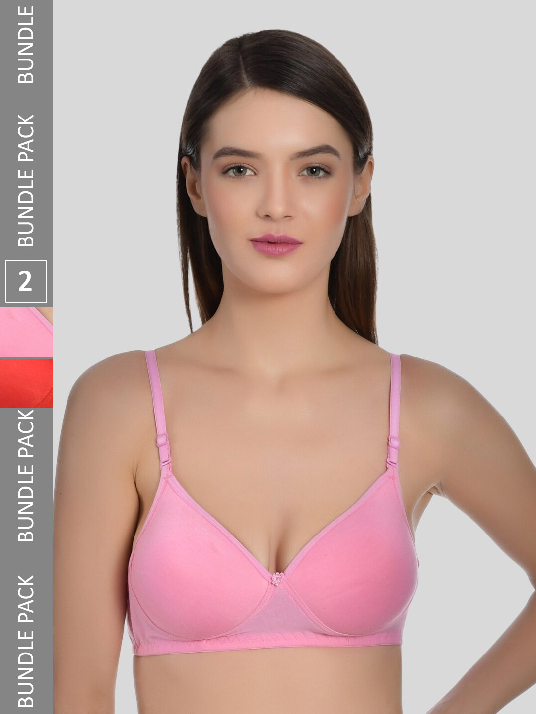 

Aimly Pack of 2 Full Coverage Heavily Padded Bra With All Day Comfort, Pink