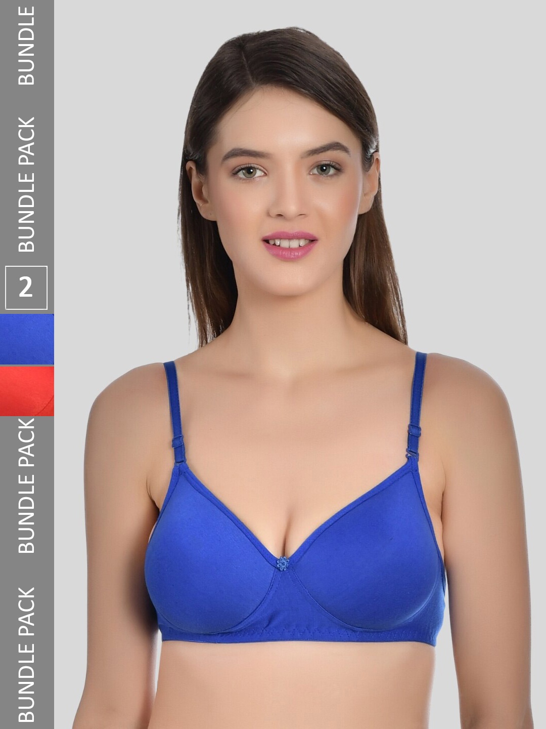 

Aimly Pack Of 2 Full Coverage Heavily Padded Bra, Blue