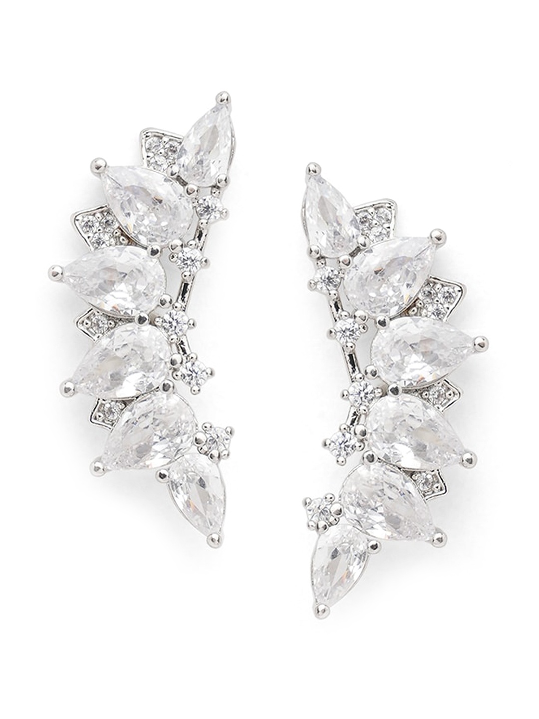 

ALDO Stone-Studded Contemporary Studs Earrings, Silver