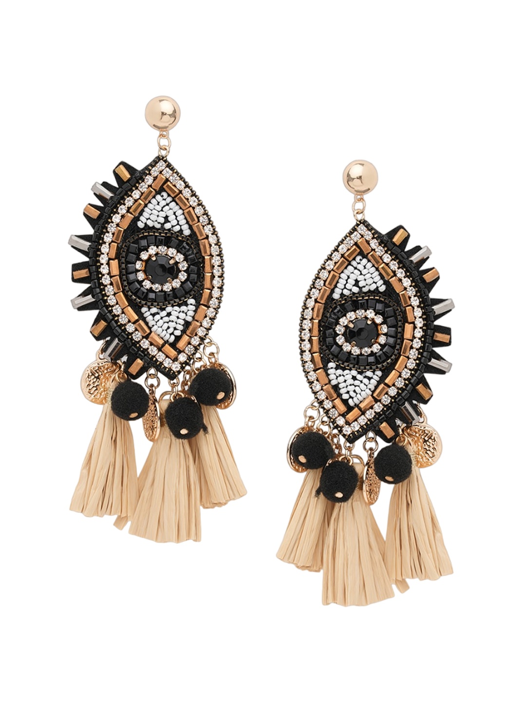 

ALDO Stone-Studded Contemporary Drop Earrings, Gold