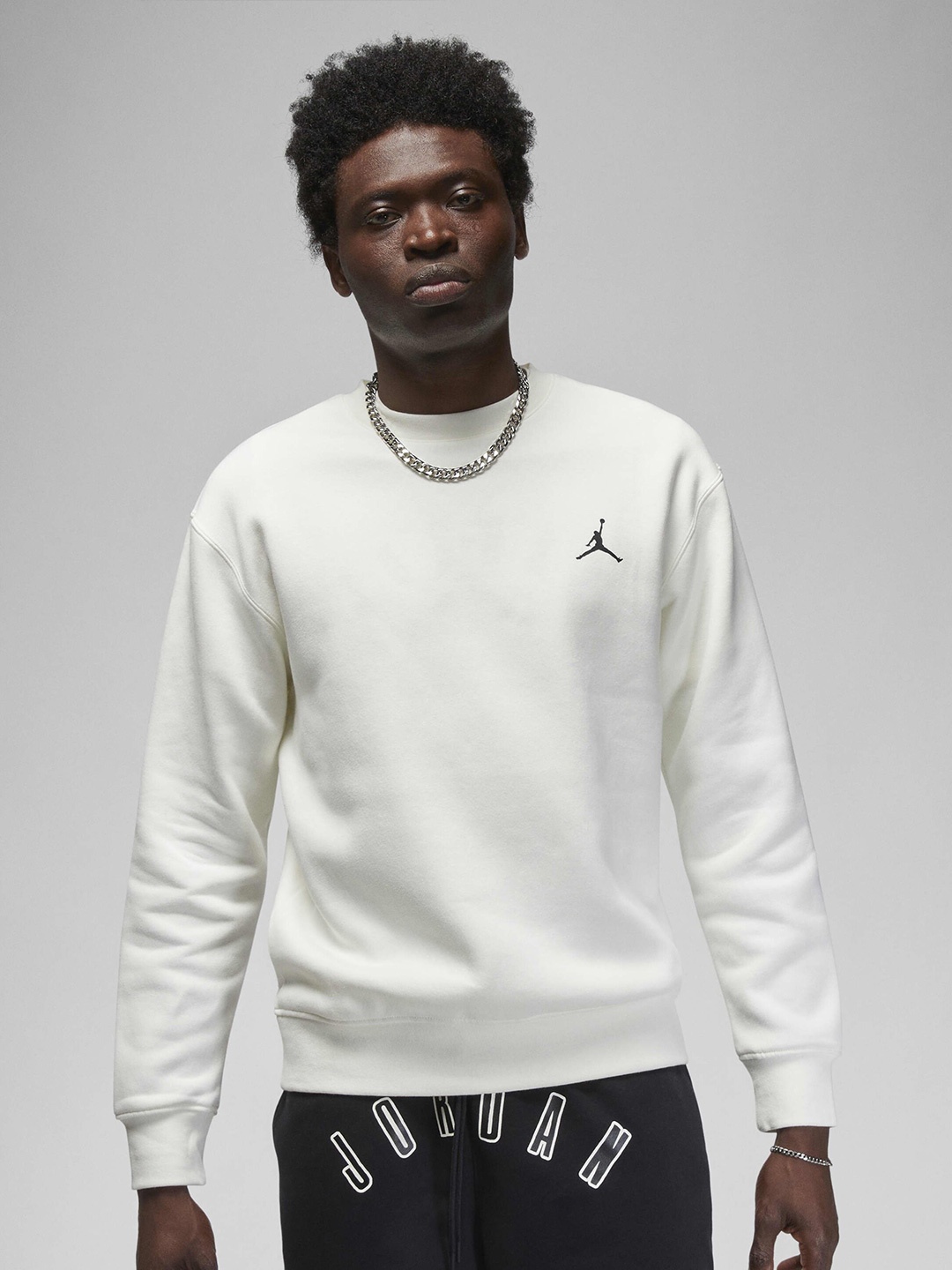 

Nike Jordan Flight MVP Graphic Fleece Crew-Neck Pullover Sweatshirt, White