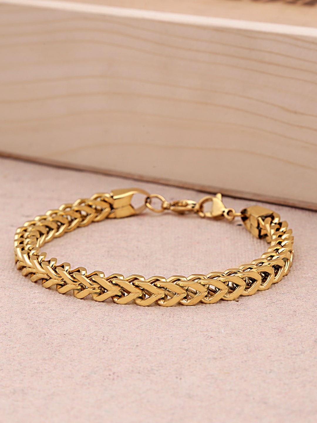 

WROGN Men Gold-Plated Link Bracelet