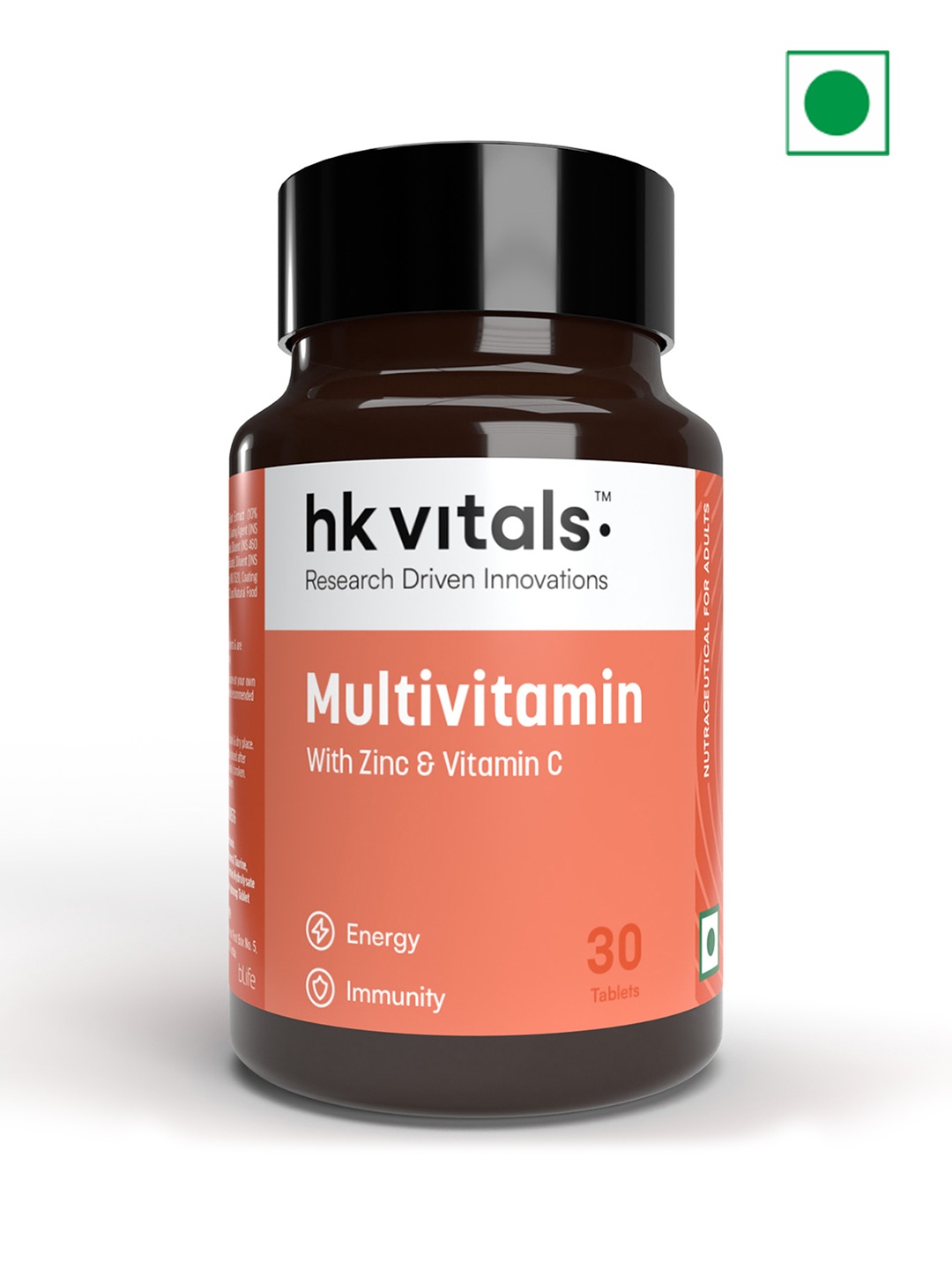 

HK VITALS Multivitamin Tablets for Energy & Immunity - 30 Tablets, White