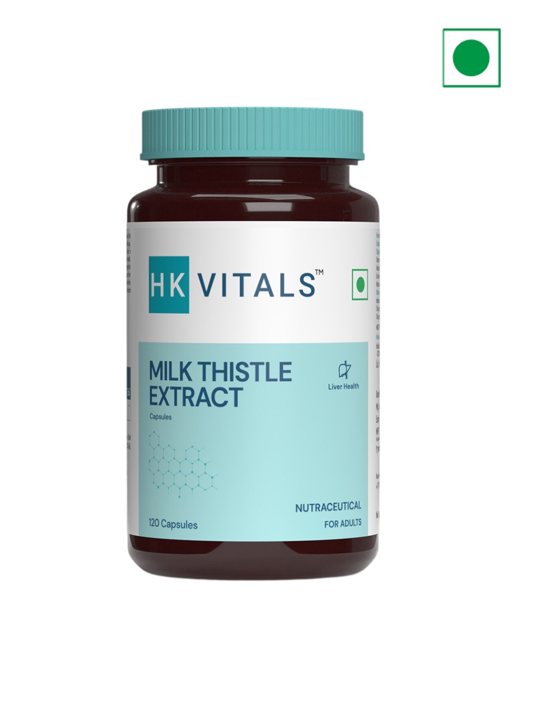 

HK VITALS Milk Thistle Extract Capsules To Support Liver Health - 120 Capsules, Blue