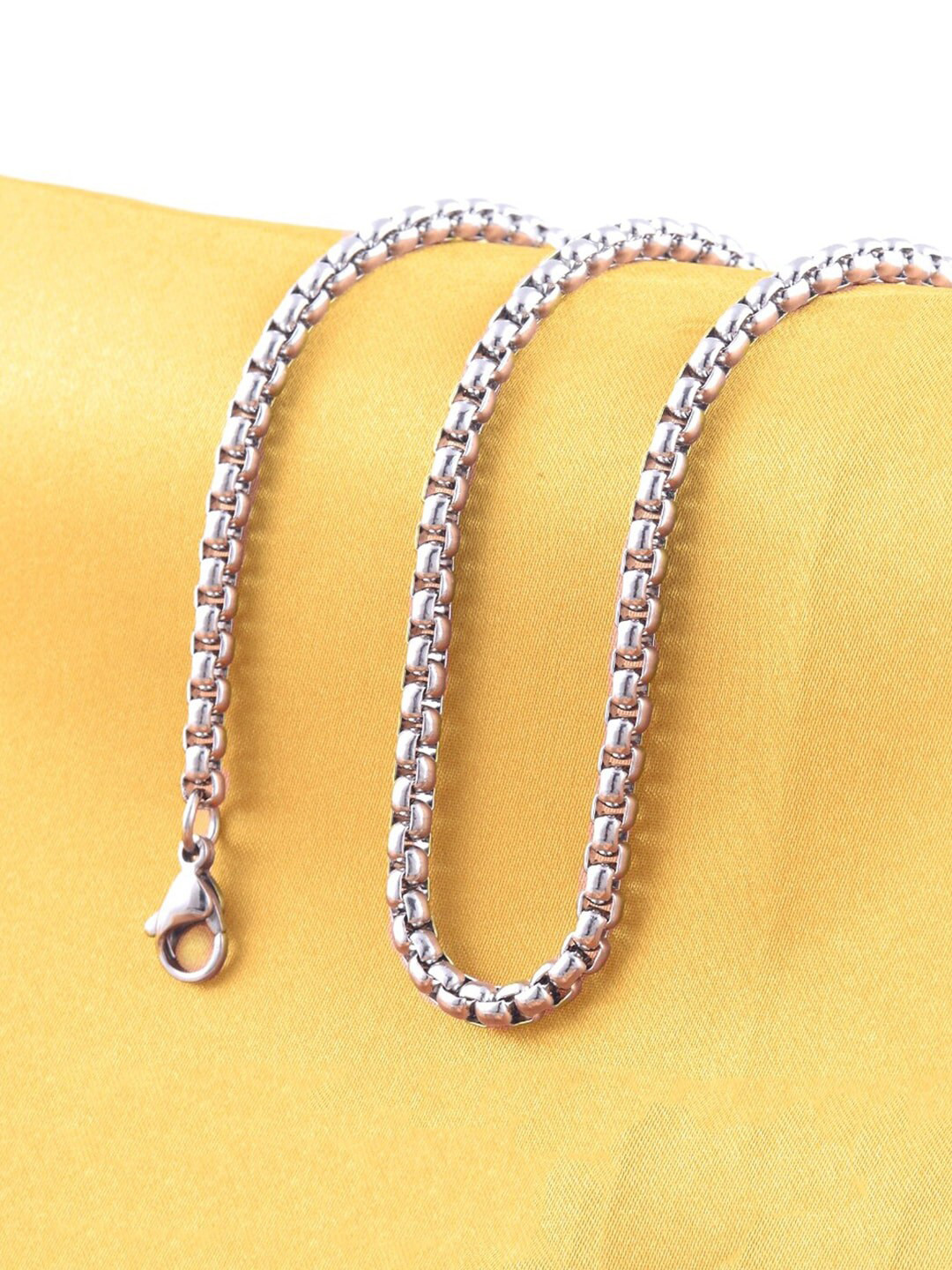 

WROGN Men Rhodium-Plated Chain, Silver