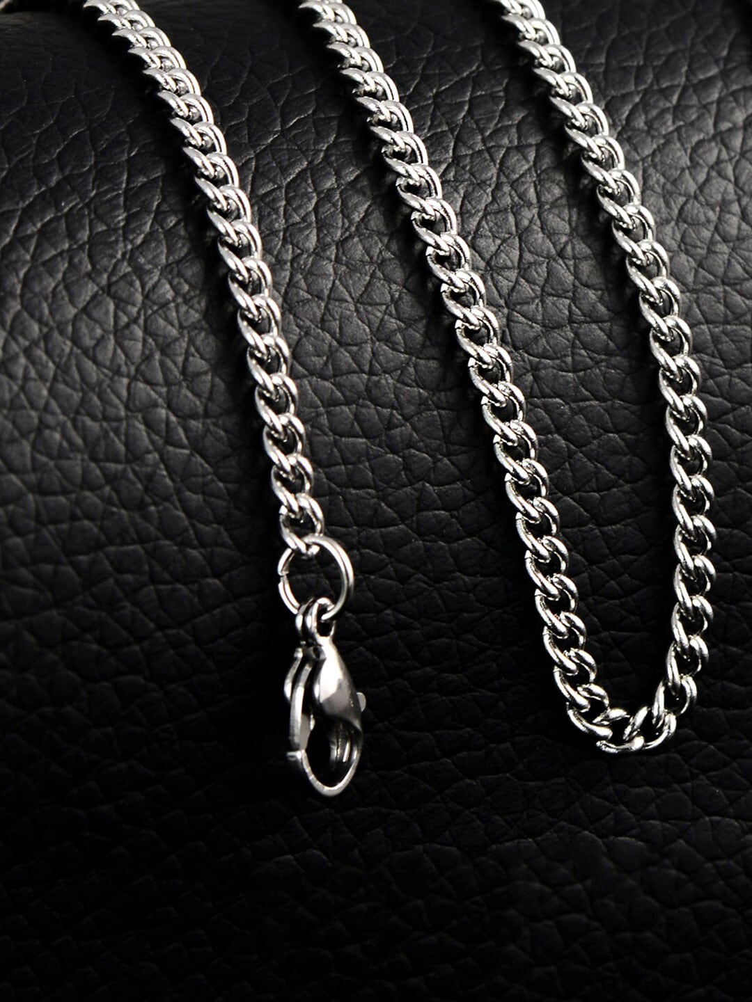 

WROGN Men Stainless Steel Chain, Silver