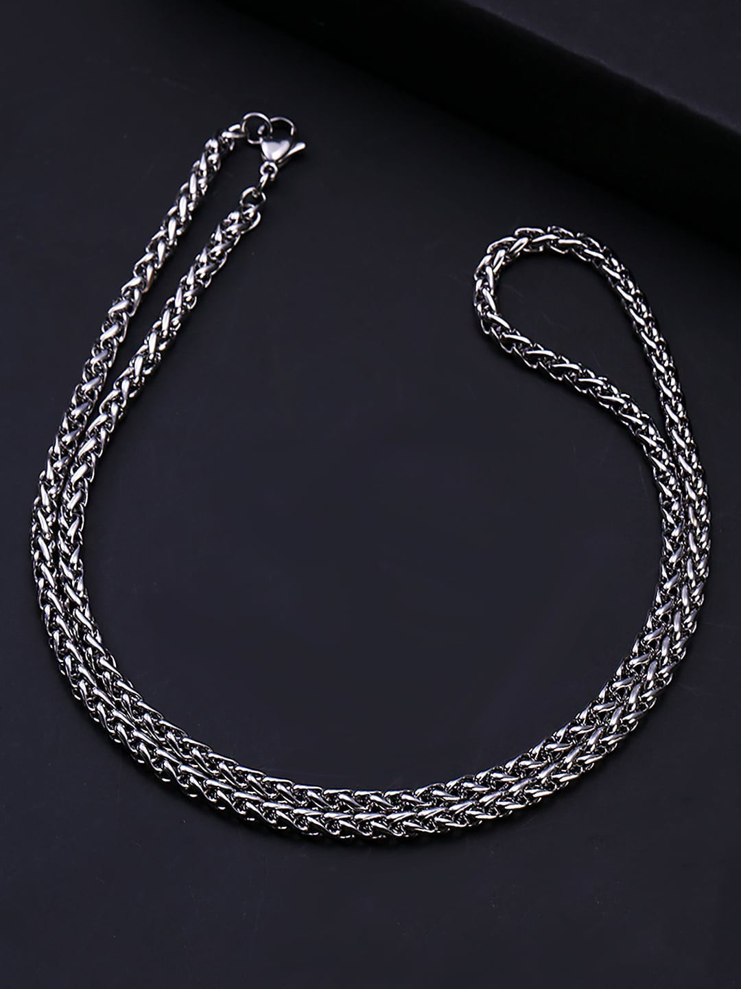 

WROGN Men Rhodium Plated Minimal Chain, Silver