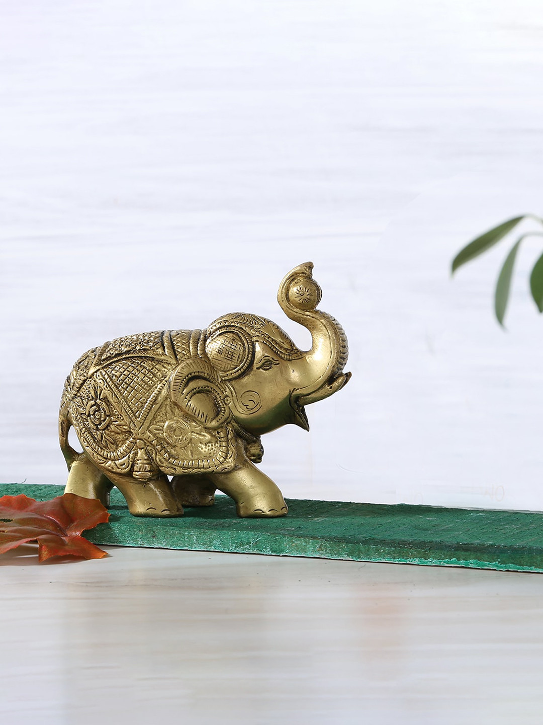 

Two Moustaches Beige Elephant Showpieces