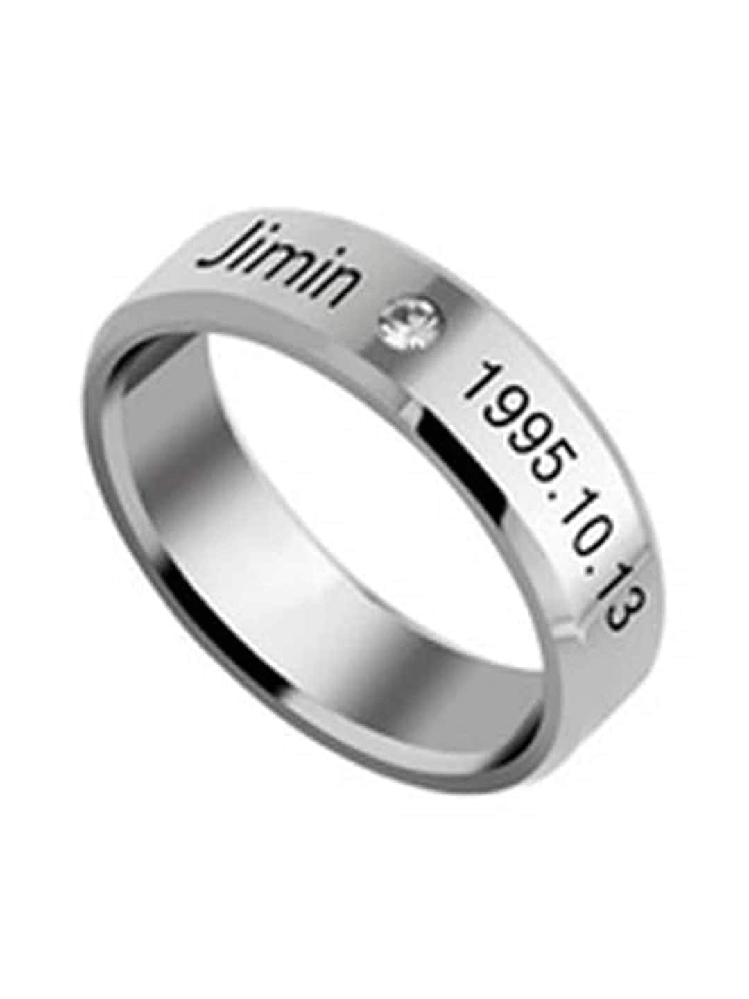 

WROGN Men Stainless Steel Band Finger Ring, Silver