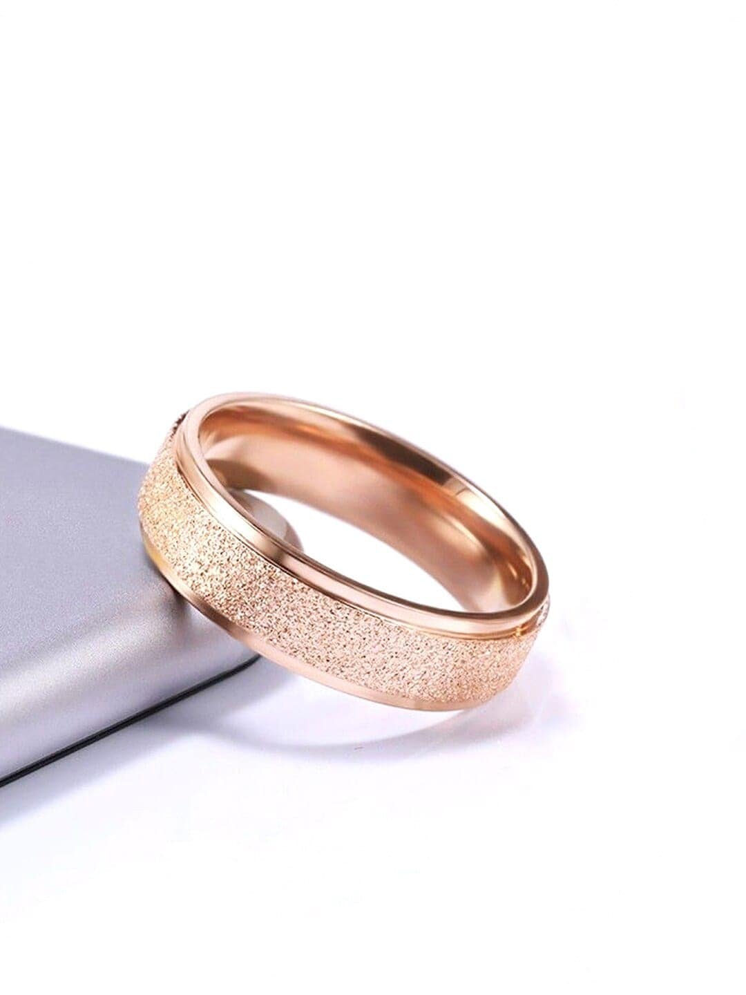 

WROGN Men Stainless Steel Finger Ring, Rose gold