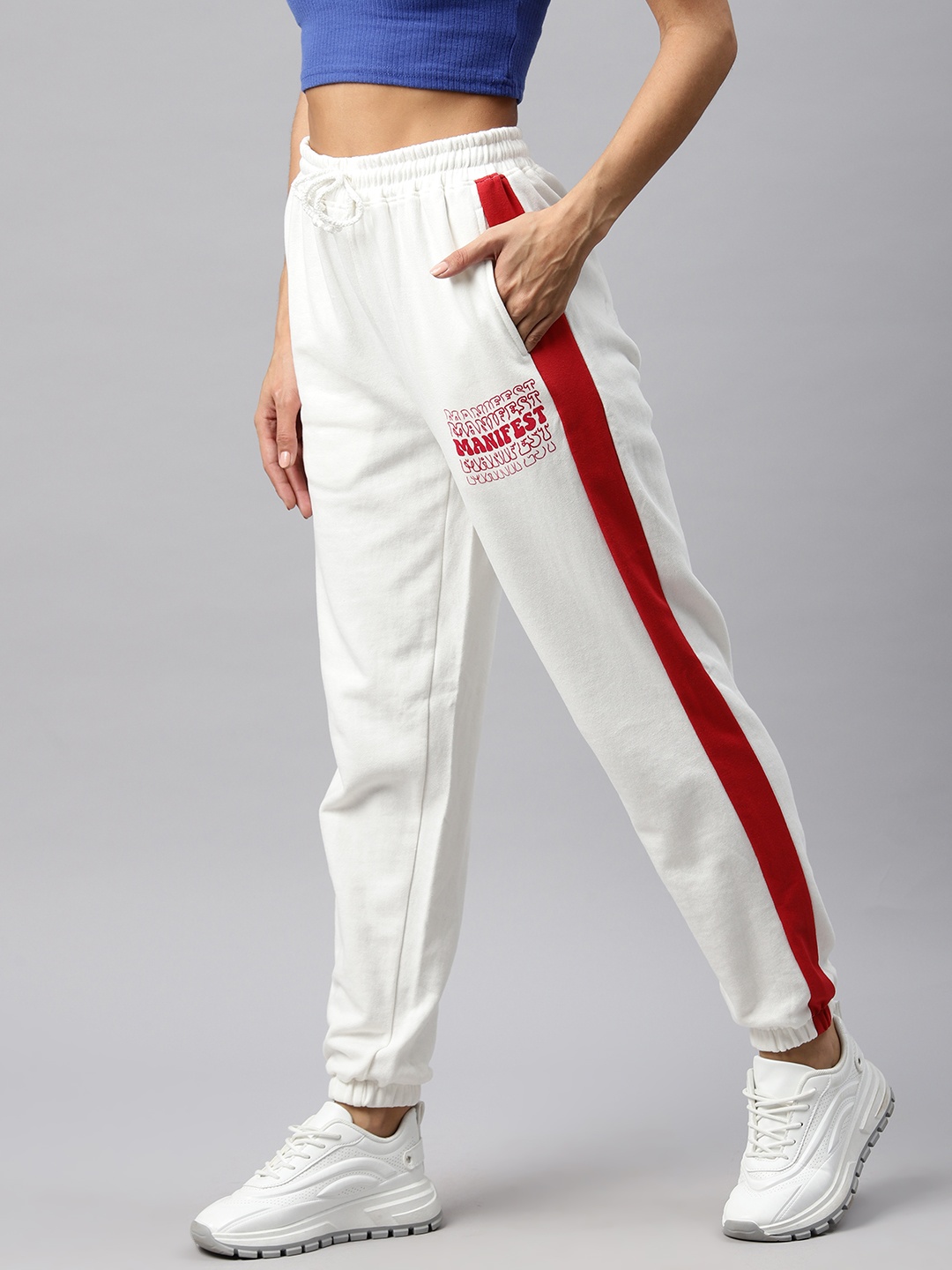 

Laabha Women Solid Joggers, White