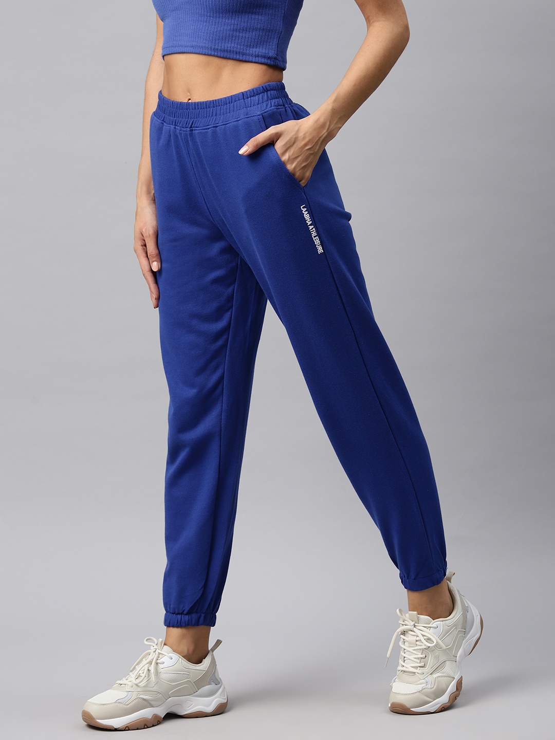 

Laabha Women Solid Joggers, Blue