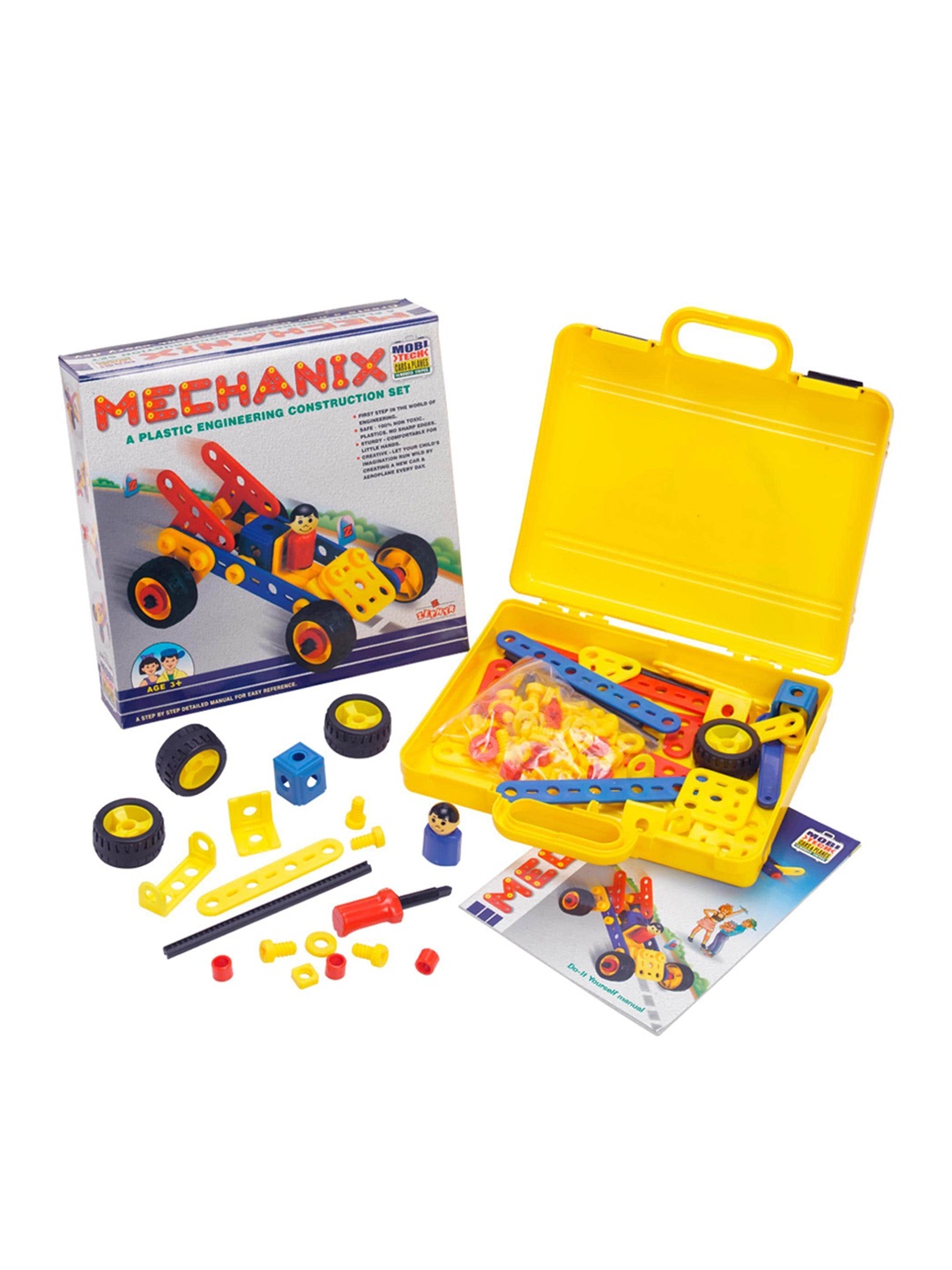 

Mechanix Kids 110Pcs Mobitech STEM Learning Construction Set, Yellow